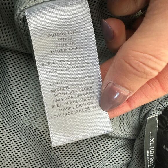 Eddie Bauer Black Mesh Lined Elastic Waist Shorts Drawstring Trunks XL 18/20 - Picture 9 of 11